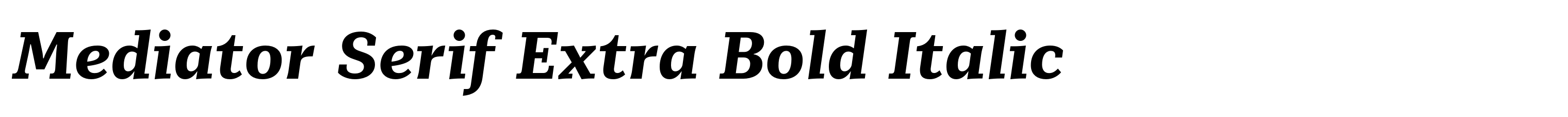 Mediator Serif Extra Bold Italic